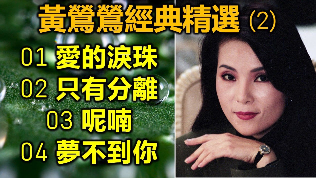 黃鶯鶯經典精選 (2)（内附歌詞）01 愛的淚珠  02 只有分離  03 呢喃  04 夢不到你