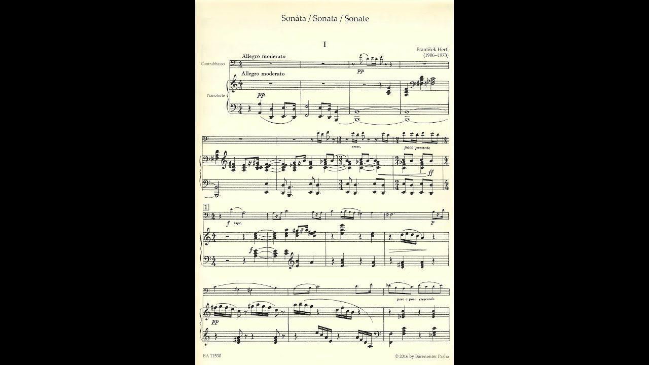 František Hertl – Double Bass Sonata (1946)
