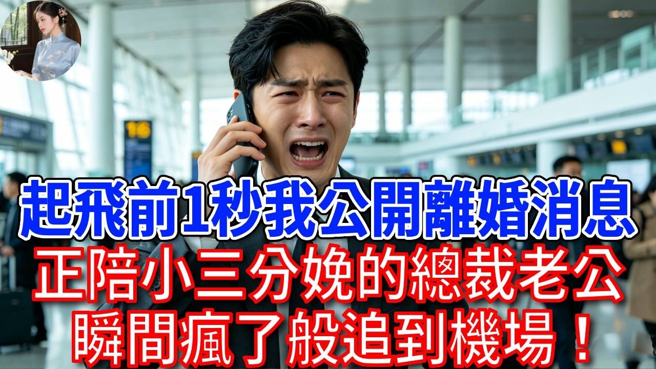 飛機起飛前一秒，我公開了離婚消息，正陪小三分娩的總裁老公，瞬間瘋了般追到機場！#為人處世#生活經驗#情感故事#故事#小說#戀愛#情感#婚姻
