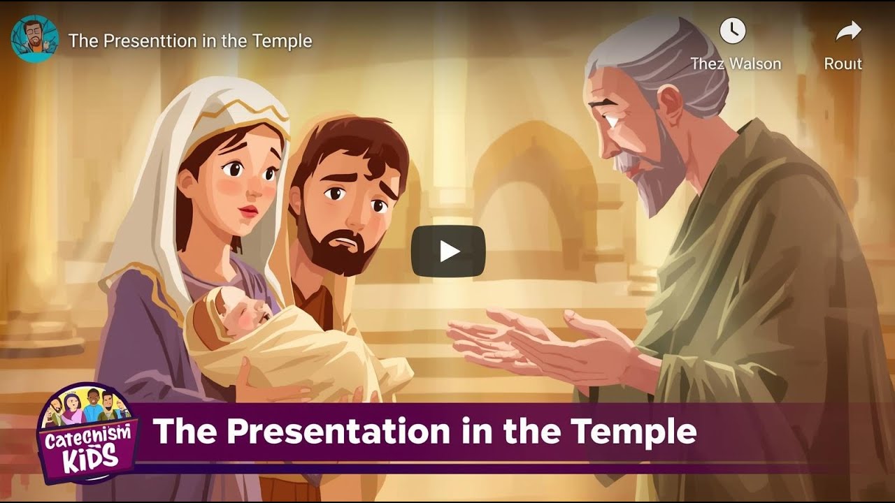 The Presentation in the Temple | 4th Joyful Mystery of the Rosary Explained for Kid | Catechism Kids