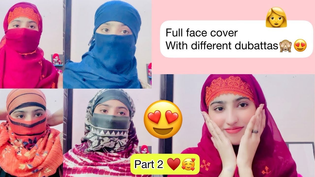 Full Face Cover With Different Dubattas part 2♥️😍🥰 | #familyvlogs #fullfacecover #goneviral