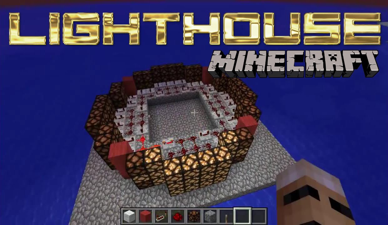 Маяк в Minecraft с вращающимся светильником - Урок по использованию редстоуна для маяка