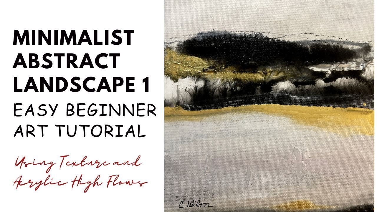 Minimalist Abstract Landscape 1 | Easy Beginner Art Tutorial | Acrylic Painting Using High Flows