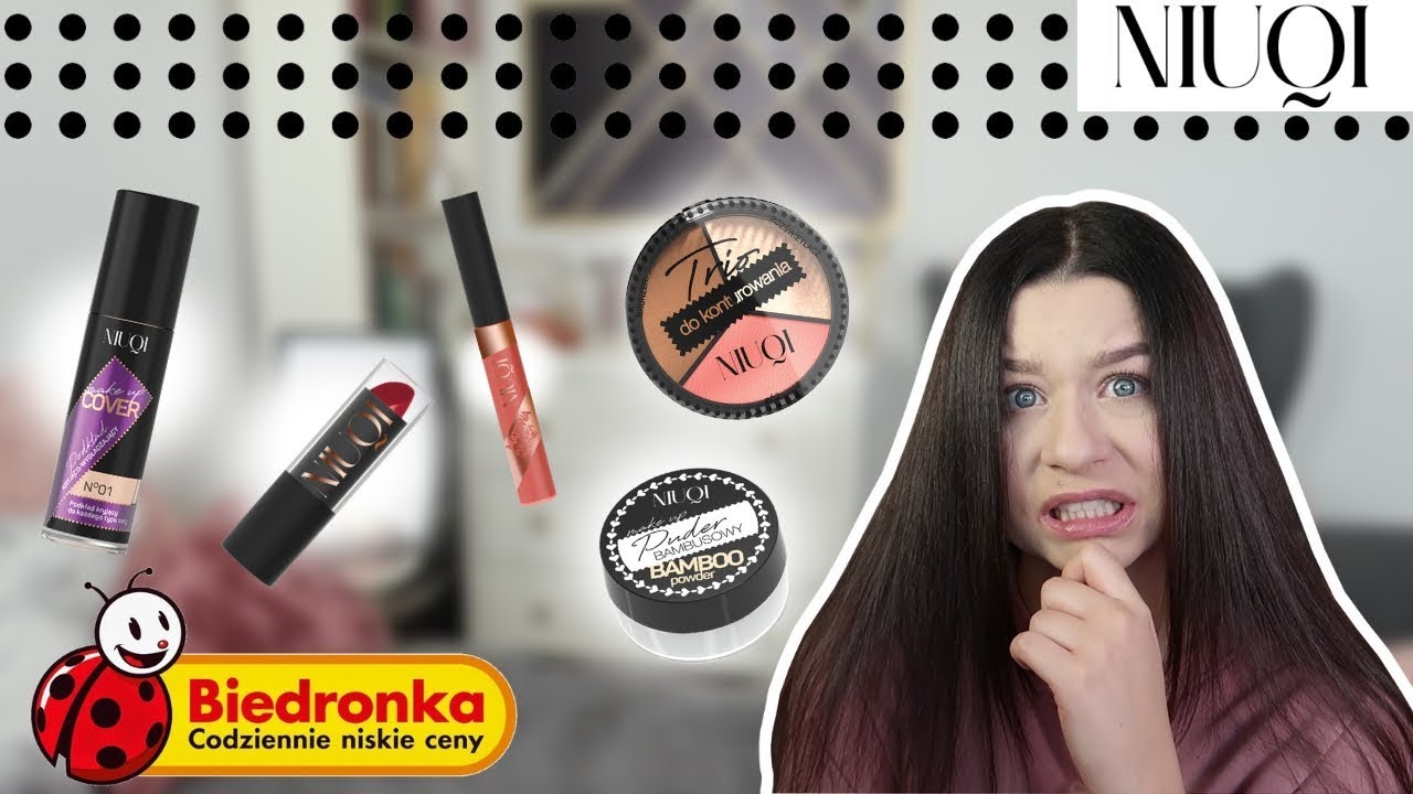 CAŁY makijaż kosmetykami z BIEDRONKI | TEST MARKI NIUQI