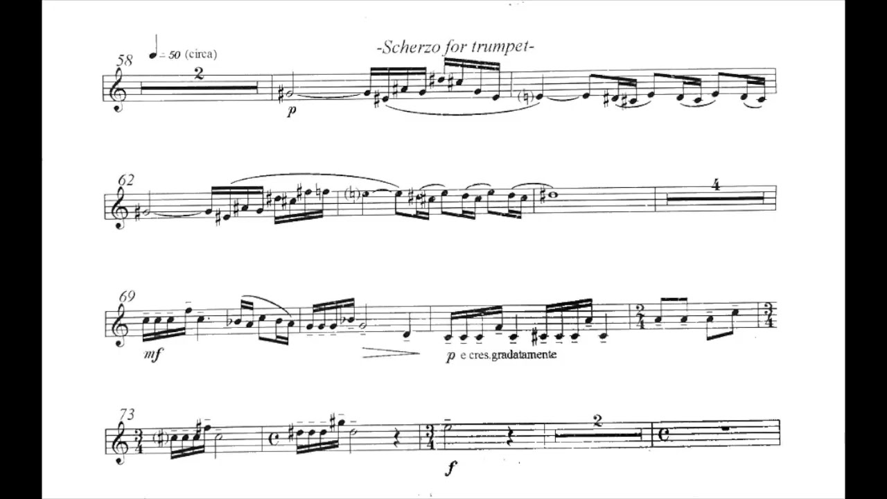 Scherzo for Trumpet  Nunzio Ortolano   Trumpet: Salvatore Piazza