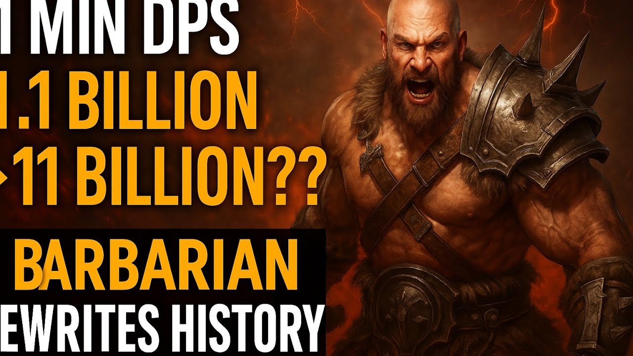 [Diablo Immortal] Whirlwind Barb 1.1B DPS in 1 Minute! META DESTROYED “1-Min DPS: 1.1B → 11B??
