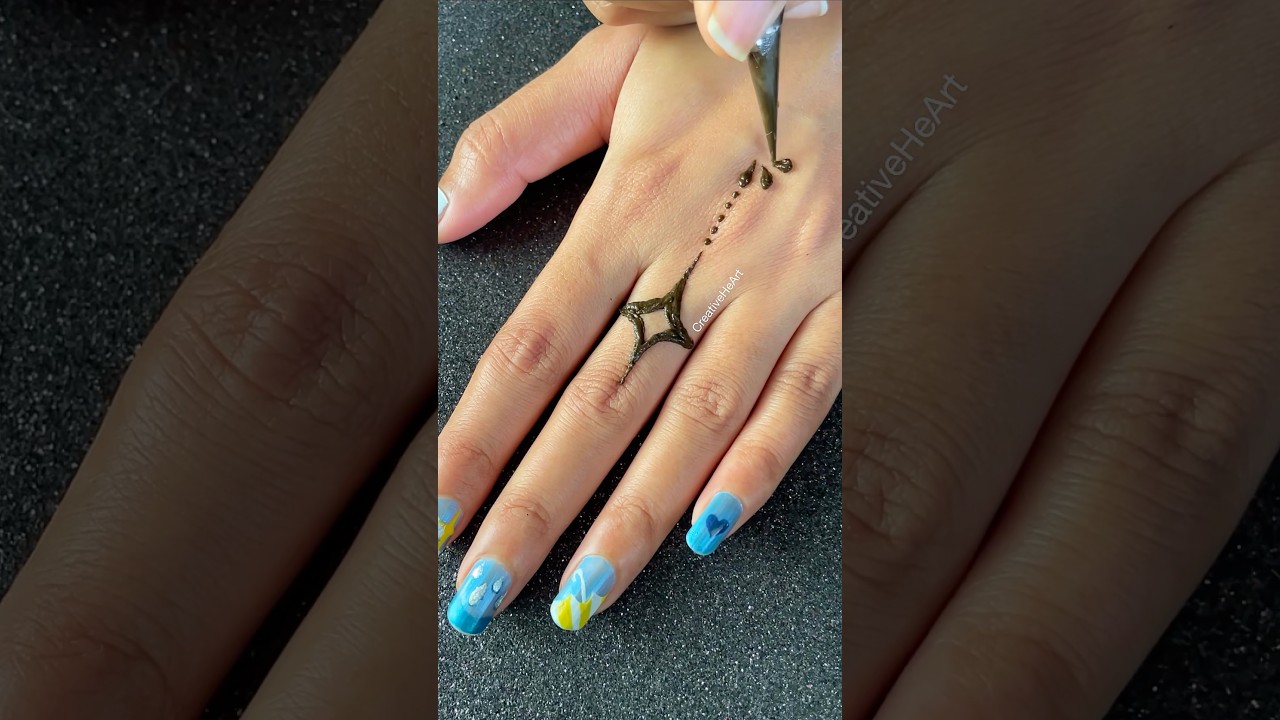 Easy back hand Mehndi// stylish Mehndi design