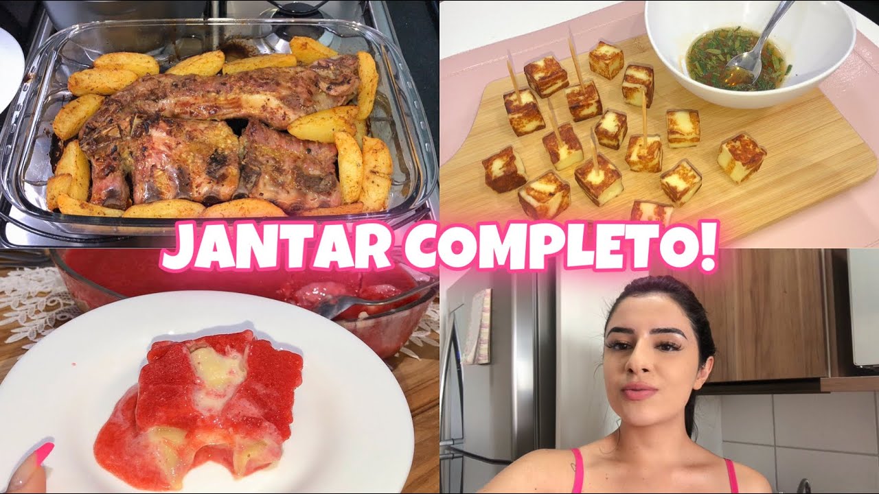 JANTAR COMPLETO! Entrada, prato principal e sobremesa