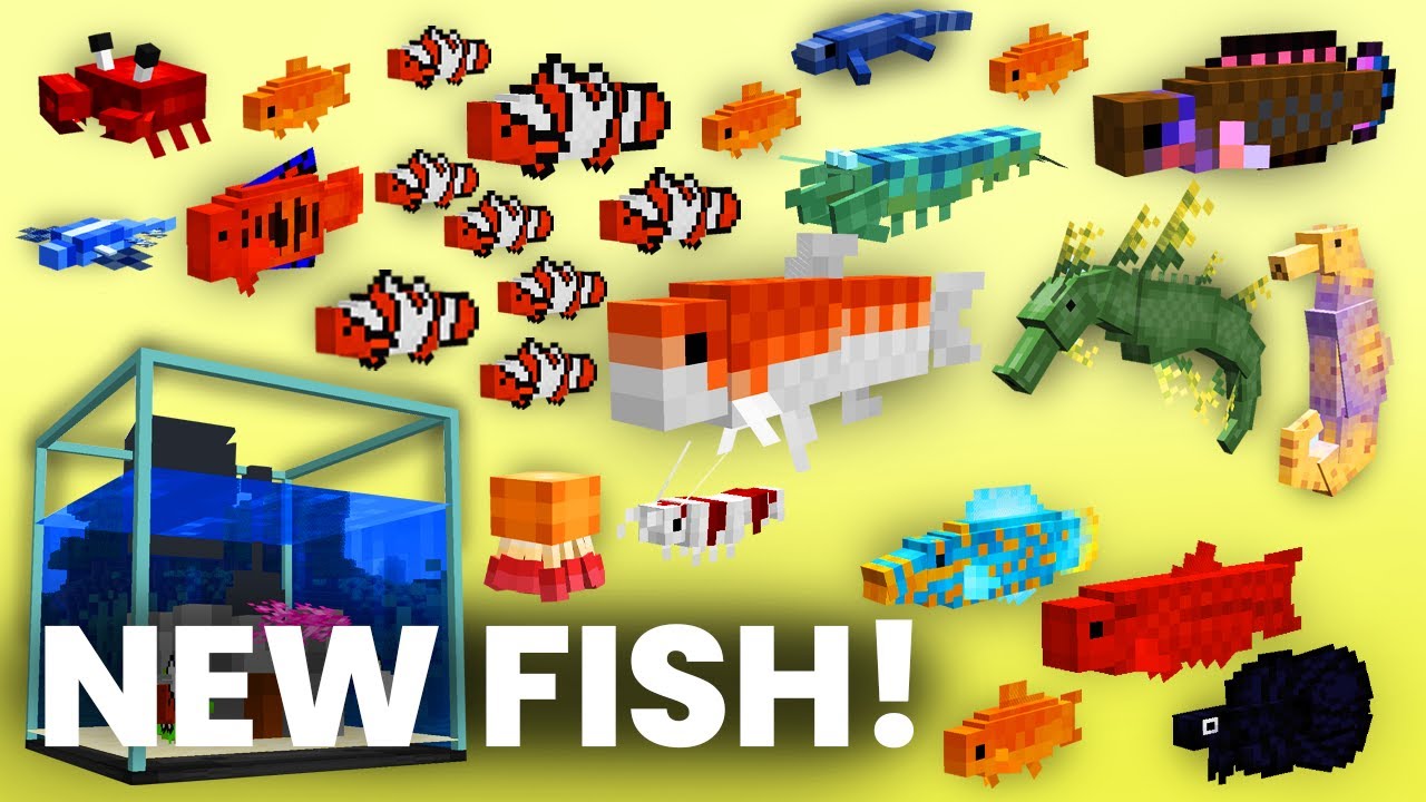 I Built a Custom Fish Tank in Minecraft! (Bettas & Aquatics!)