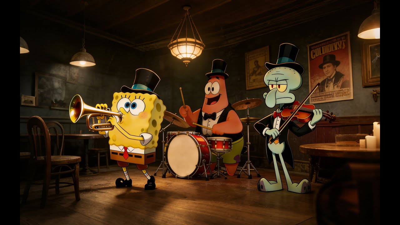 【Pure Music】Spongeboy Jazz Band：Uplifting Winter Background Music for Deep Focus and Comfort