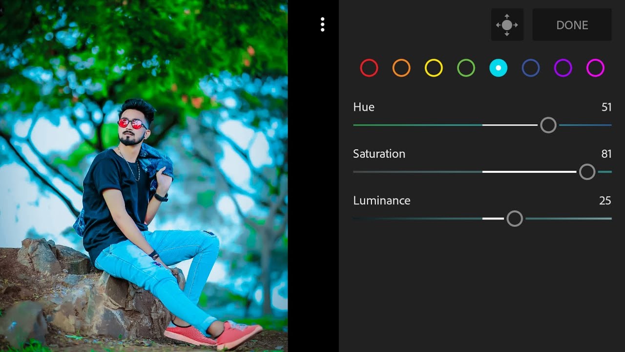 Blue and green effect Lightroom photo editing//preset download free//