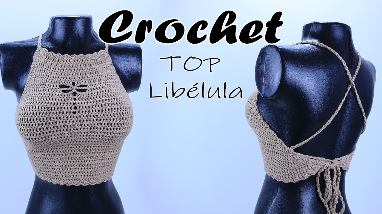 🍀Se teje en HORAS! Top libélula a crochet Fácil
