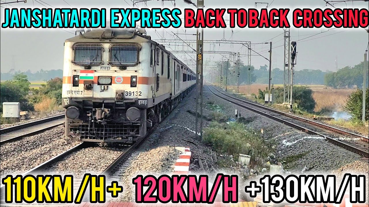 loop line Mein Khadi Hai local Train 110km/h + 120km/h +130km/h JANSHATARDI EXPRESS BACK TO BACK 