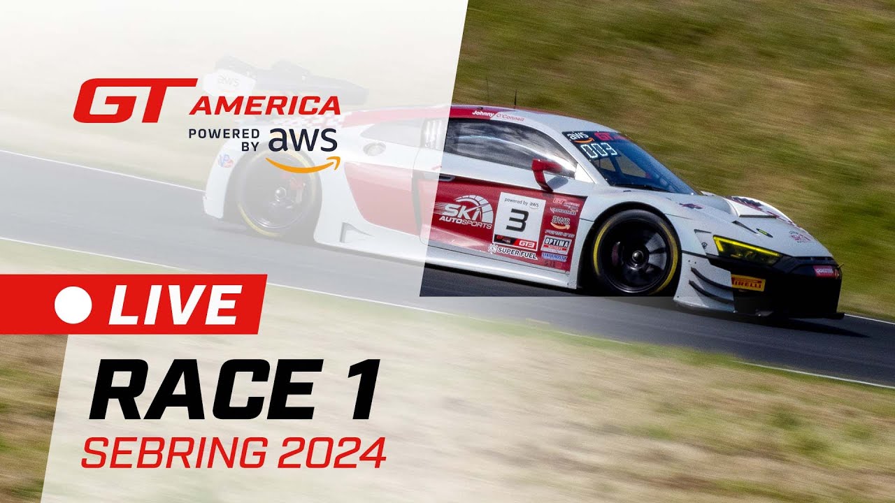 LIVE | Race 1 | Sebring International Raceway | GT America powered by AWS 2024