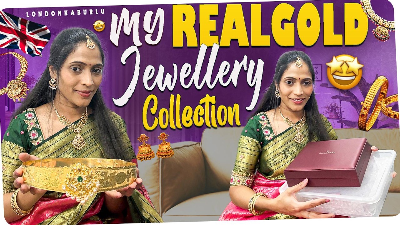 UK నుంచి నా Gold Jewellery Collection | Necklace | Vaddanam | Aravanki | Telugu Vlog