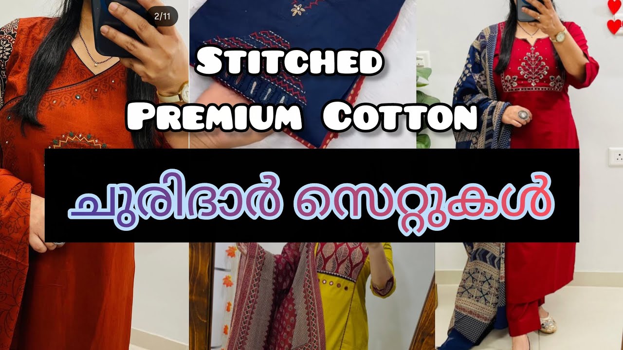 Premium Cotton Churidar Sets 💞💞