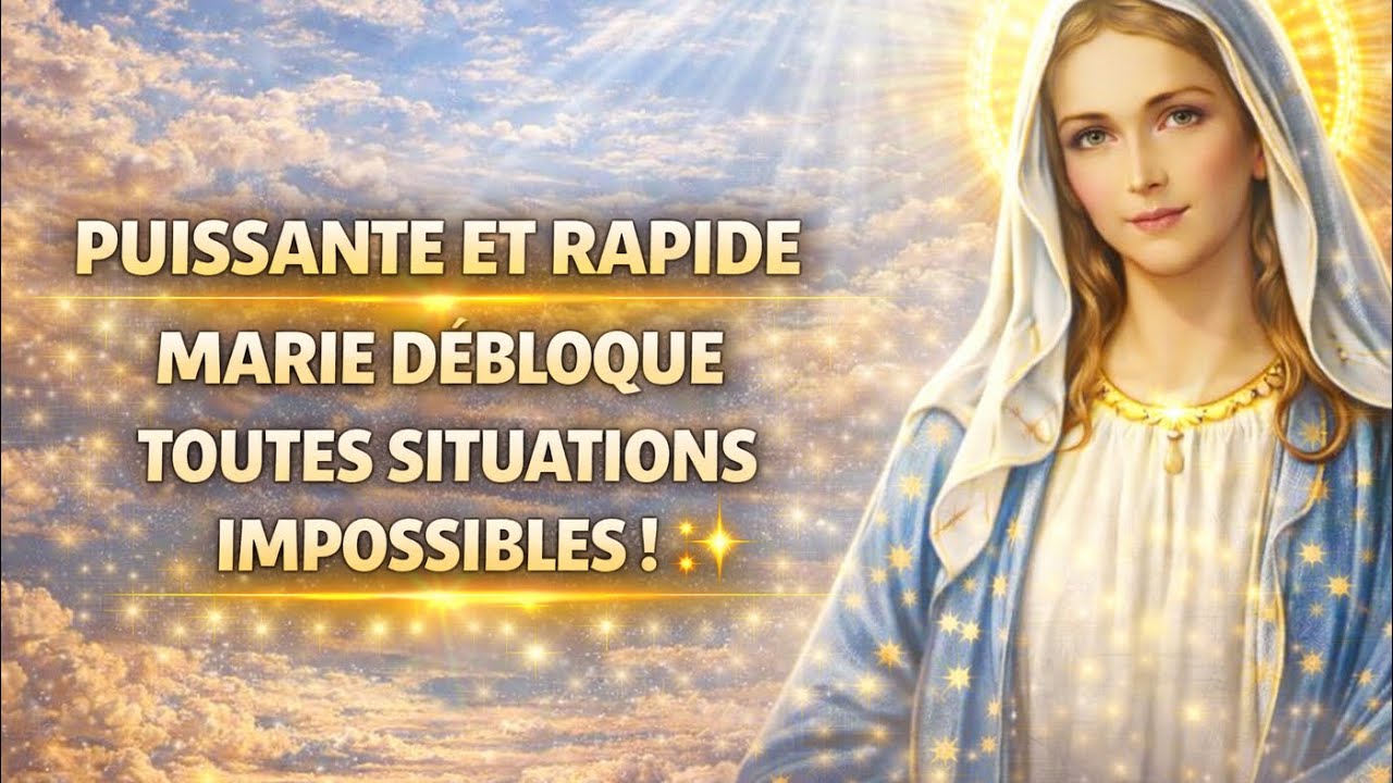 🔥 PRIÈRE URGENTE à MARIE pour les SITUATIONS DÉSESPÉRÉES et SANS ISSUE 💪