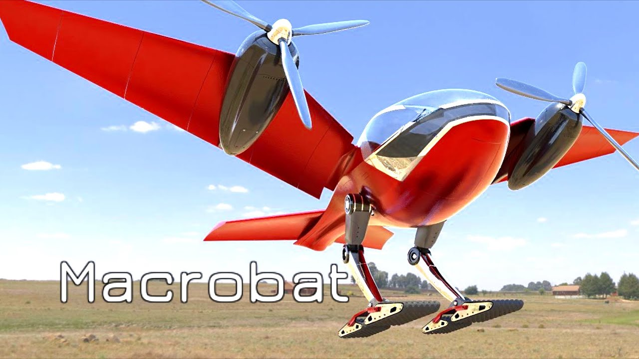 Необычный самолет на птичьих лапах Macrobat