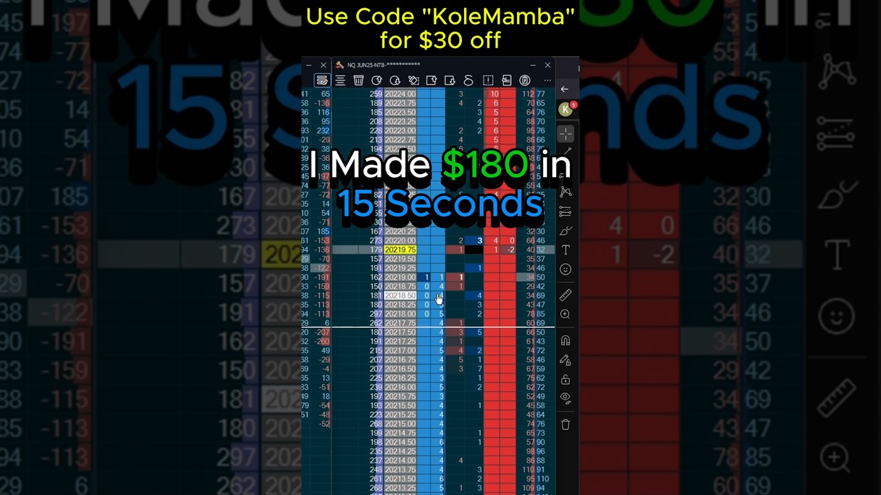 +$180 How I Use The DOM For Fast Scalps 💸 #trading #livetrading#futurestrading #futures