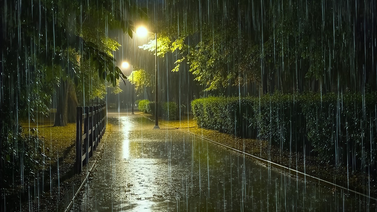 Deep Sleep Naturally with Gentle Road Rain | ASMR Night Rain to Relieve Stress