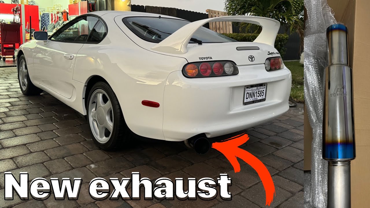 Stock Supra Gets it's first Upgrade (Titanium exhaust)