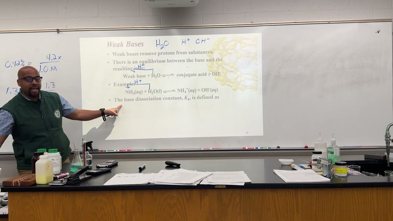 Percent Ionization & Weak Bases (Kb) (Chapter 16: Video 5)