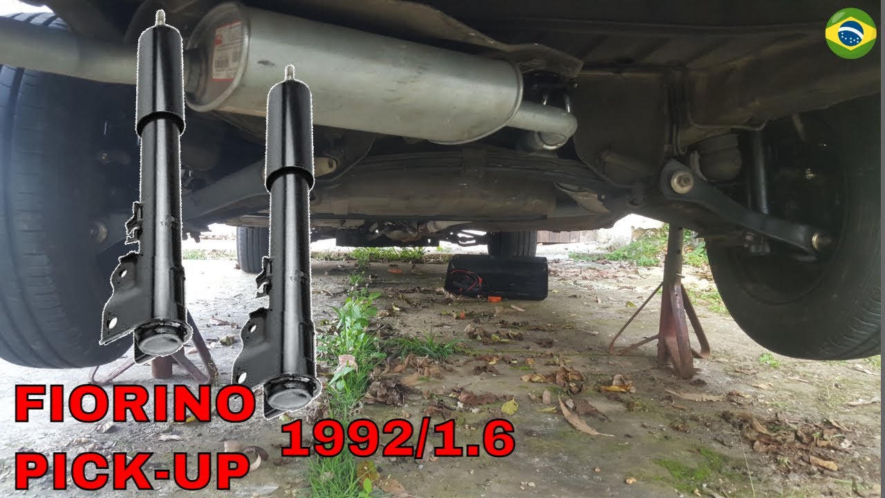 COMO TROCAR OS  AMORTECEDORES TRASEIRO DA FIAT FIORINO 1992 1.6 LX-HD👌😉