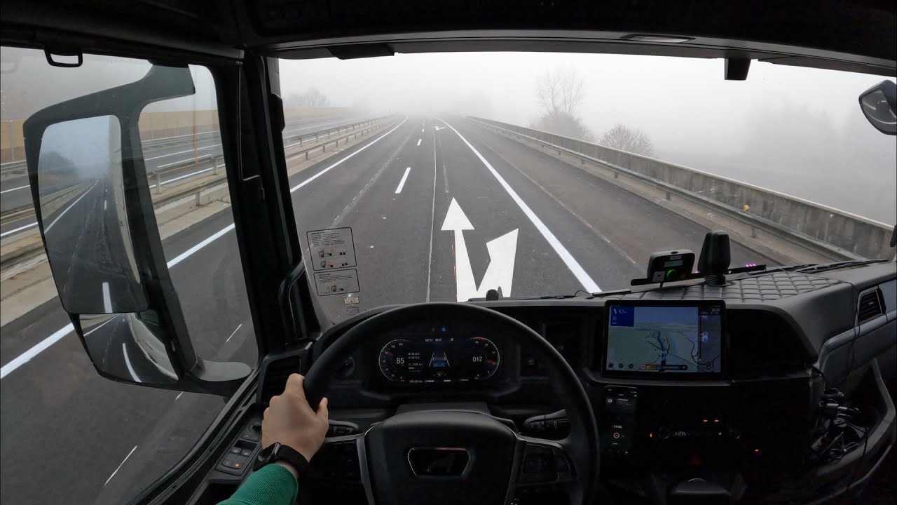POV Driving MAN TGX 480 &ndash; Foggy Mountain Roads of Austria