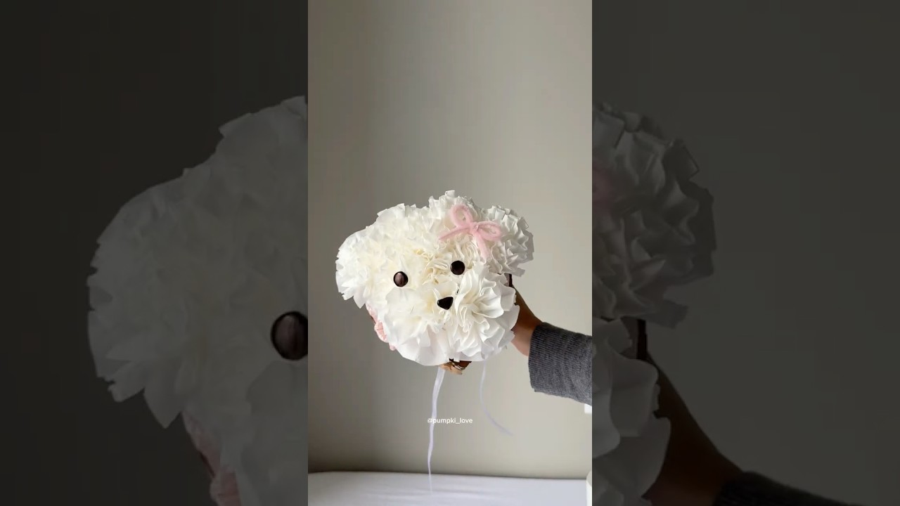 Cutest paper puppy bouquet 🪄