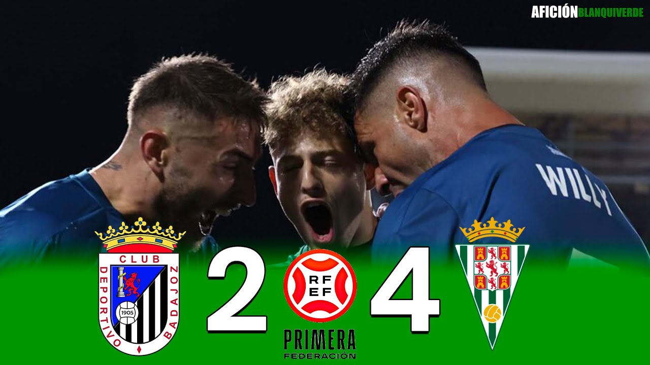 CD BADAJOZ 2-4 CÓRDOBA CF | RESUMEN Y GOLES DE LA PRIMERA RFEF || JORNADA 13.