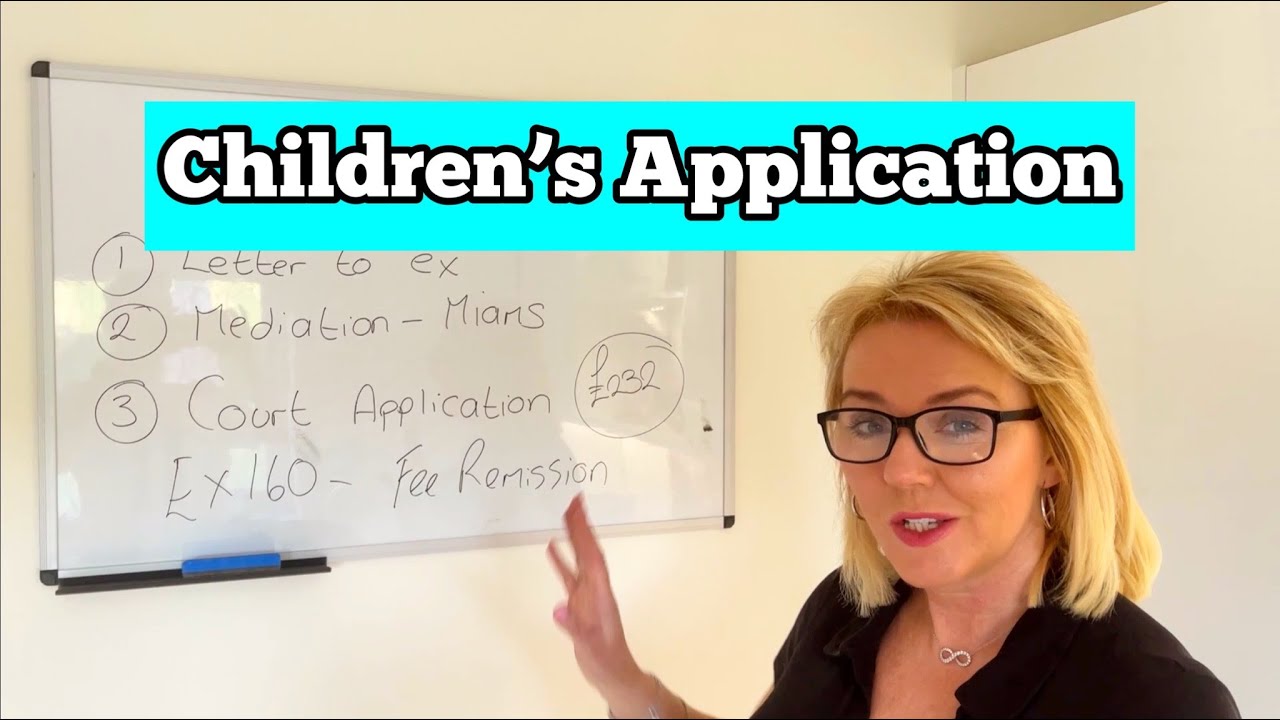 FILLING OUT A CHILDREN'S APPLICATION (C100)