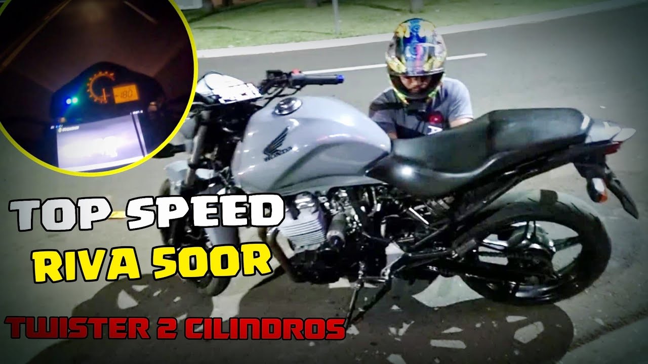 TOP SPEED RIVA 500R MOTOR TWISTER 2 CILINDROS! UMA VELOCIDADE QUE NEM EU ACREDITEI