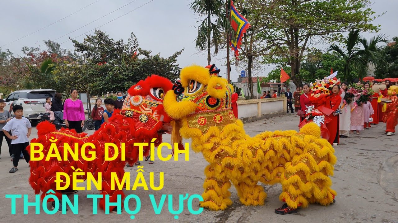 Rước bằng di tích đền mẫu thôn Thọ Vực xã Hòa Xá Hà Nội 2026