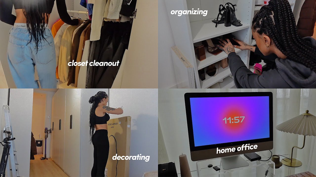 closet clean out & organizing my home office!! ☁️