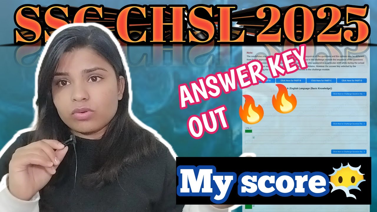 🫨🫨MY *Score*  🥴REVEALED | SSC CHSL ✅ ANSWER KEY 🔥| SSC CHSL 2025 answer key out | ssc CHSL 