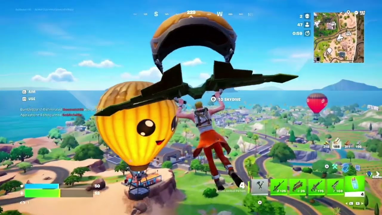 Trying to level up in one battle royale “FORTNITE”