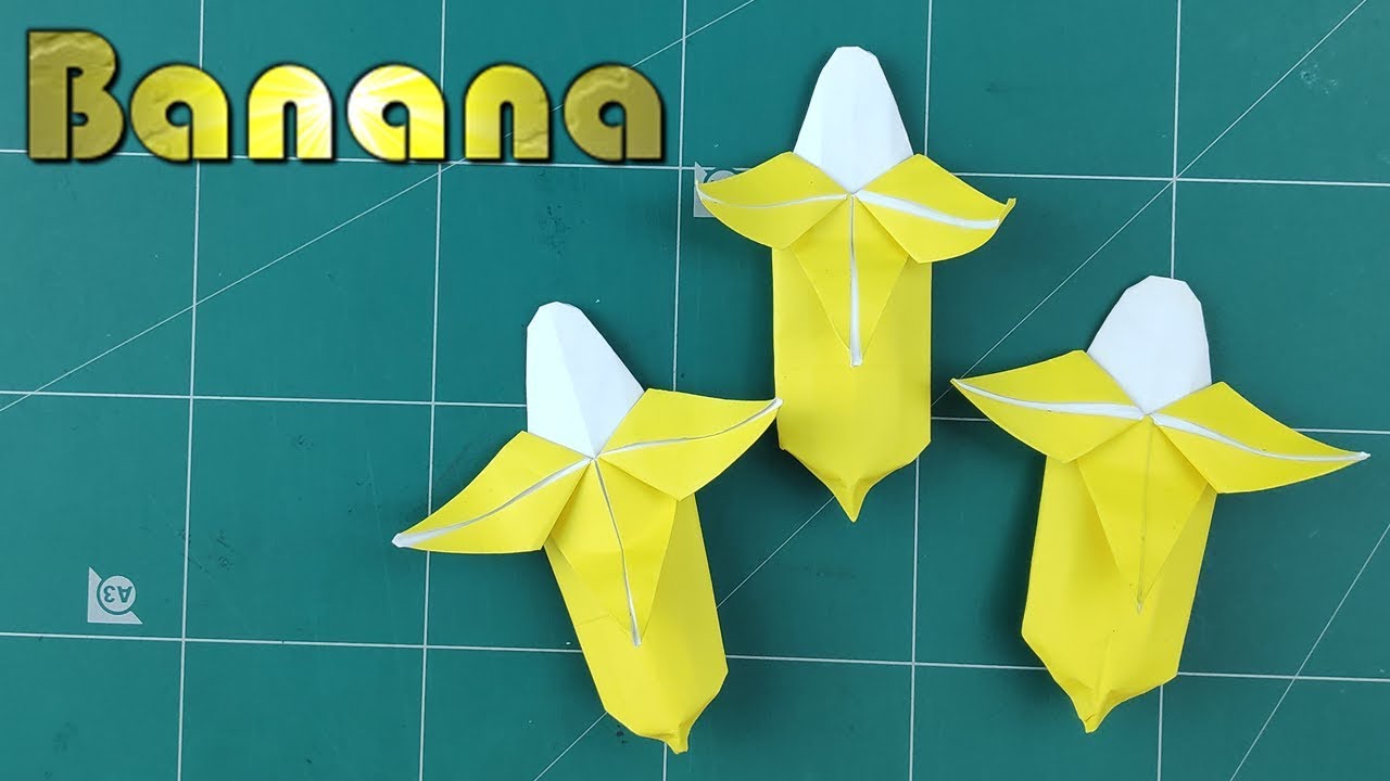 Origami Banana Tutorial | Easy Banana Origami 3D Paper Craft Fruits | Diy Paper Folds