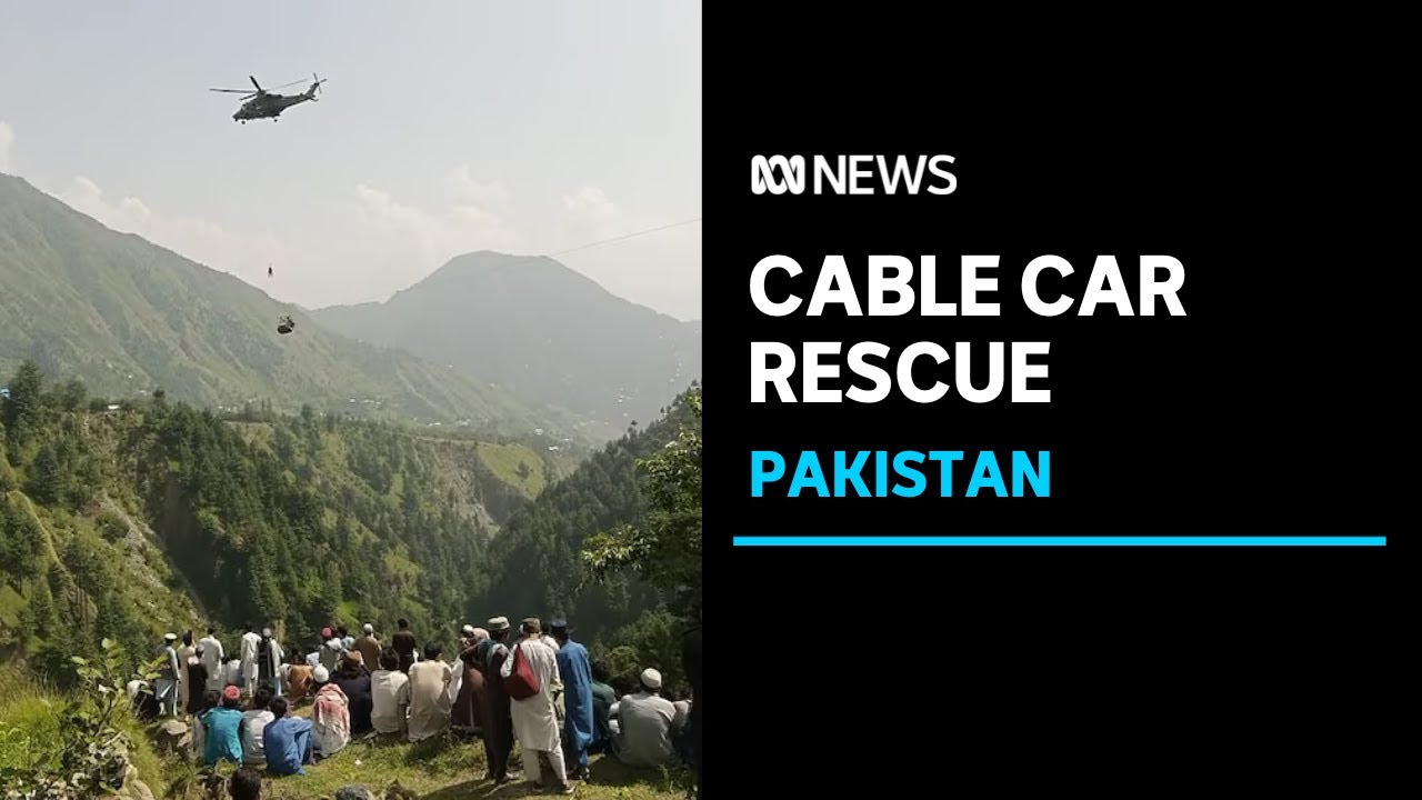 Eight rescued after being trapped on dangling cable car for more than 14 hours | ABC News