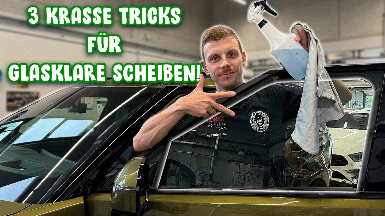 3 Methoden für GLASKLARE Autoscheiben! 🚗✨