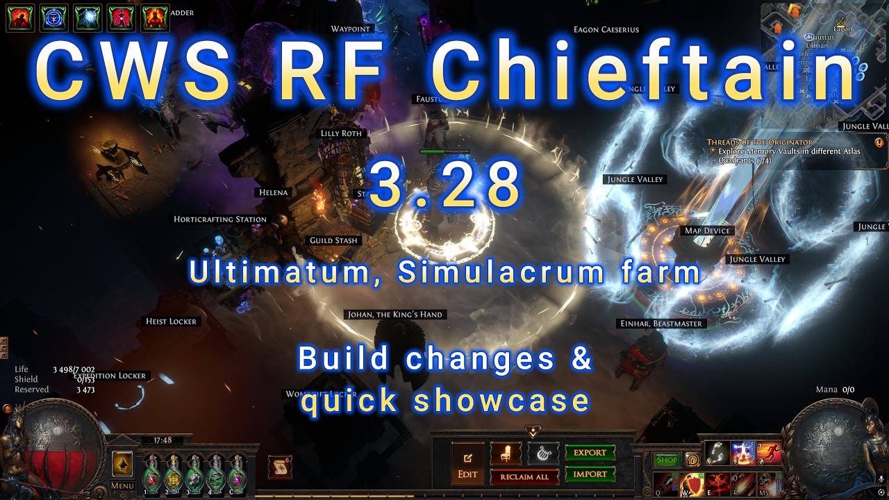 CWS RF Chieftain/Ultimatum and Simulacrum farm. (PoE, 3.28)