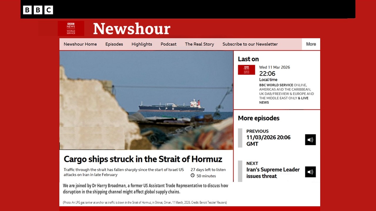 Ex White House economic official Broadman on BBC: 