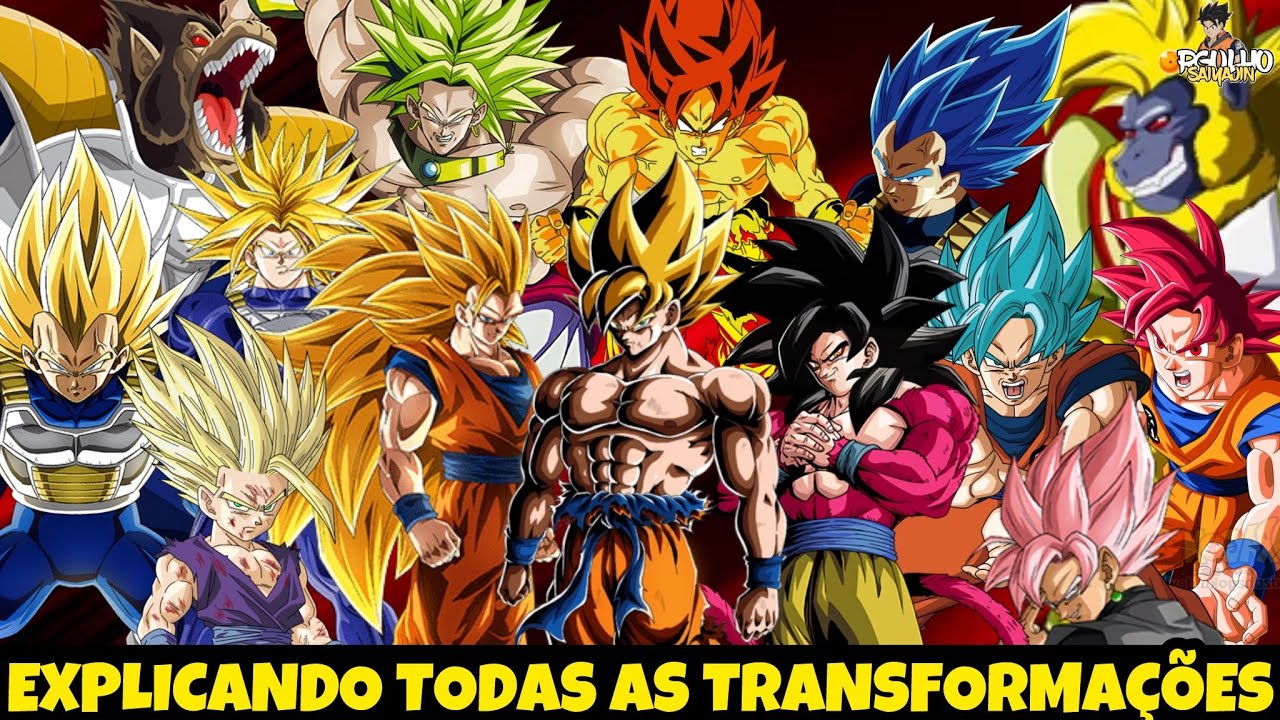 EXPLICANDO COMO FUNCIONA TODAS AS TRANSFORMAÇÕES SAIYAJINS DE DRAGON BALL (Z/ GT/ SUPER/ HEROES)