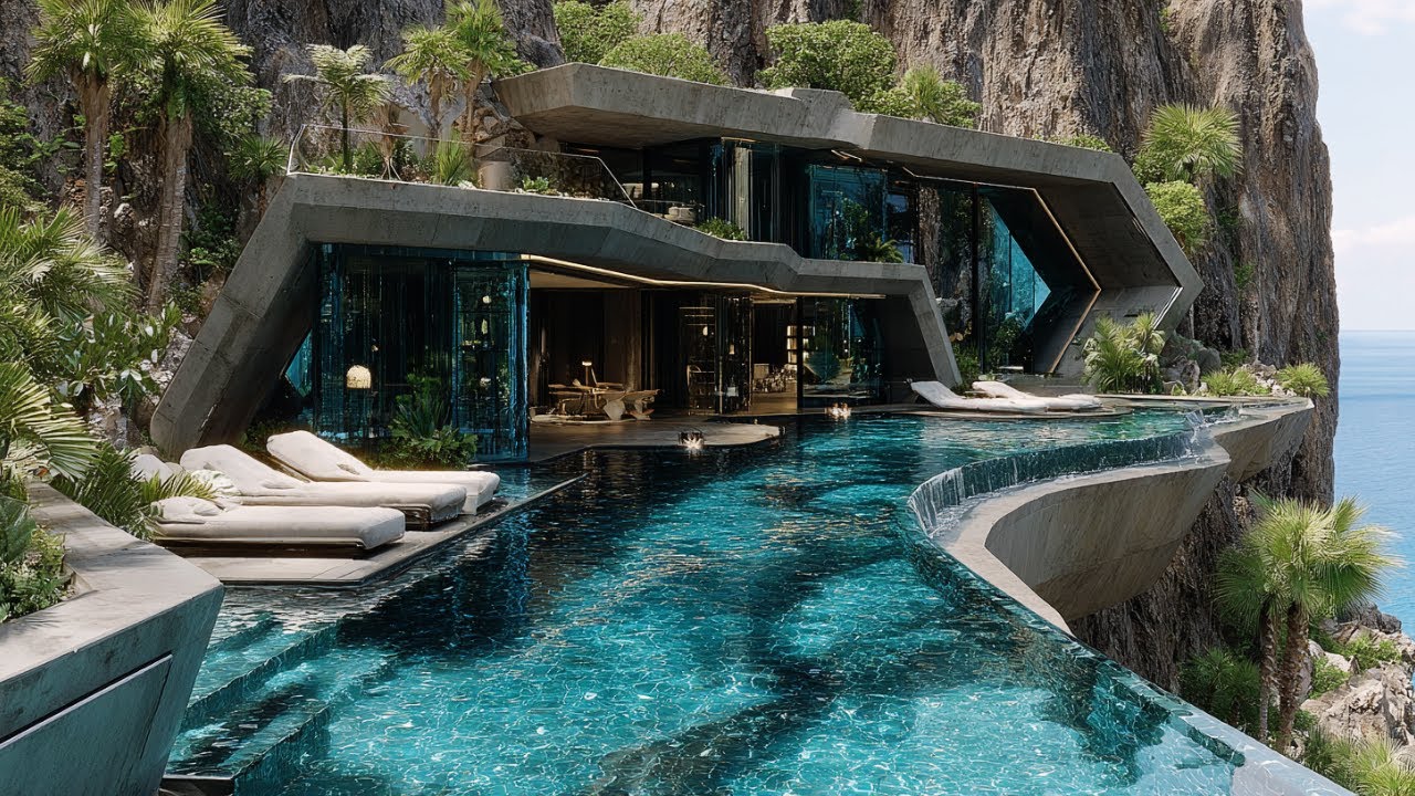Explore This Mega Cliffside Villa: Where Architectural Beauty and Ocean Opulence Unite