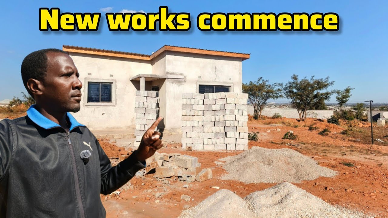 Building a wall fence for my small cottage in the village in Lusaka Zambia