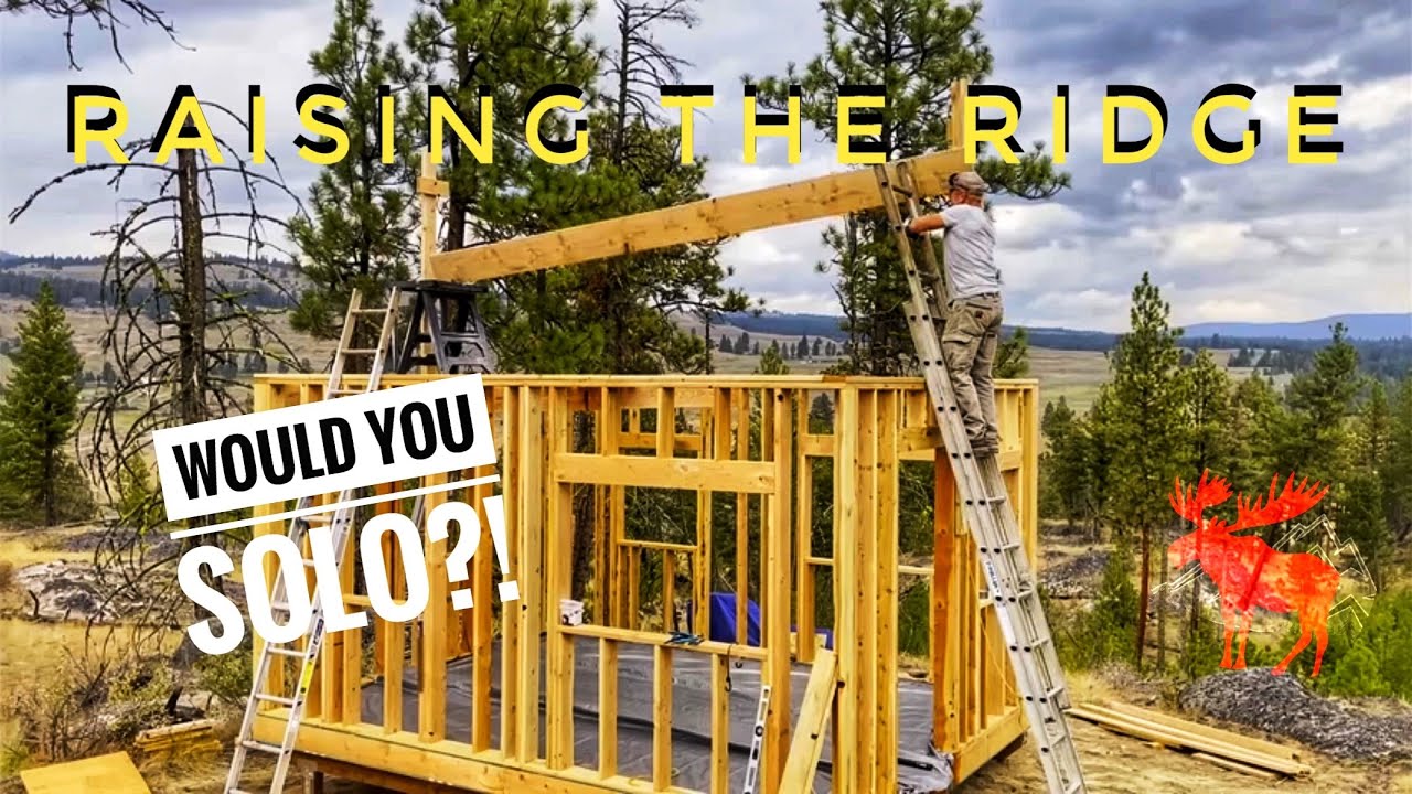 Solo Off Grid Cabin Build: Roof Ridge Board & Loft Joists. And Popular Comments Addressed!