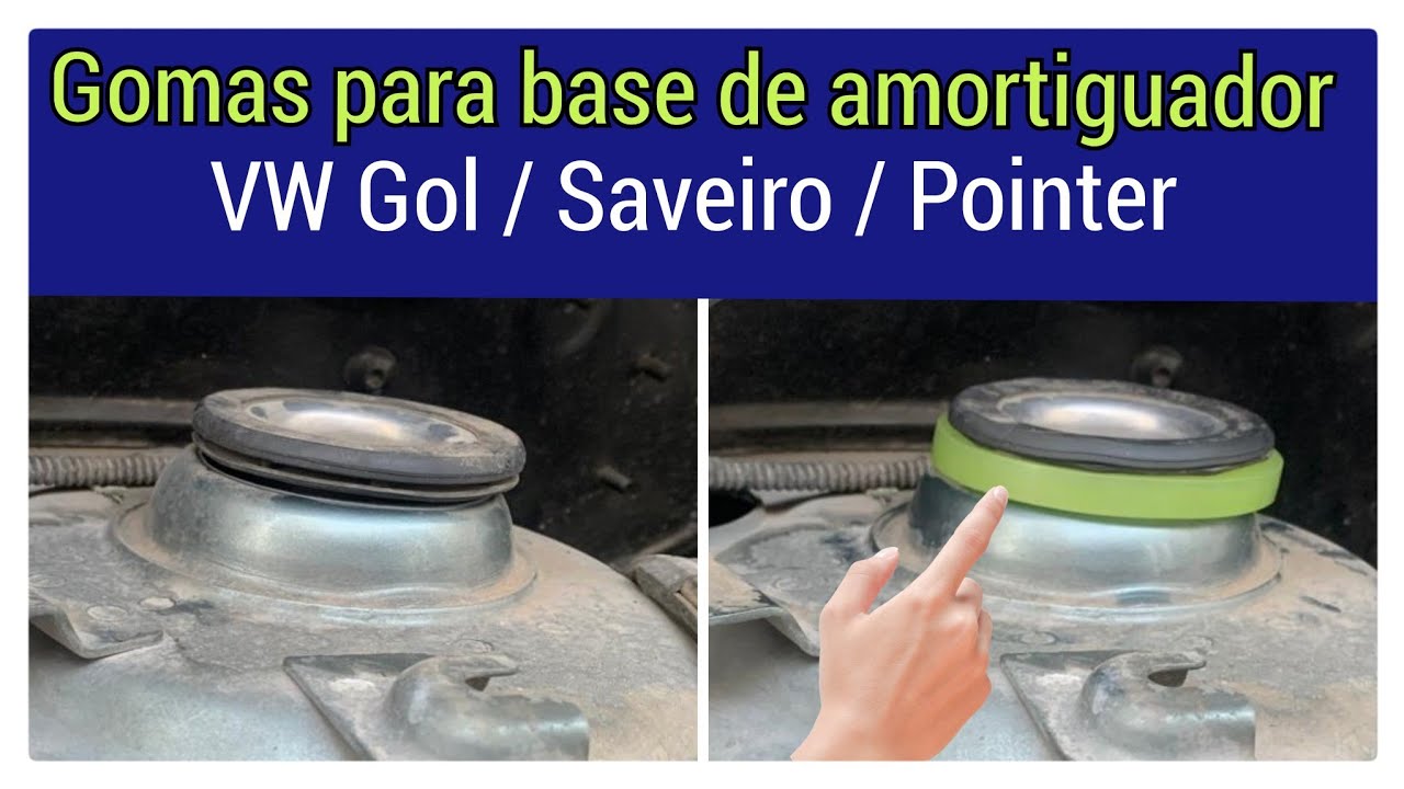 Goma para reducir el golpeteo en la base de amortiguador delantero VW Gol, Saveiro, Pointer, Jetta.