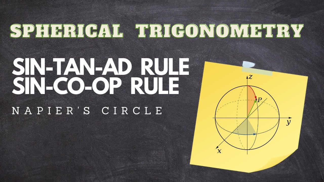 SPHERICAL TRIGONOMETRY | NAPIER'S RULE | PINOY MEKANIK