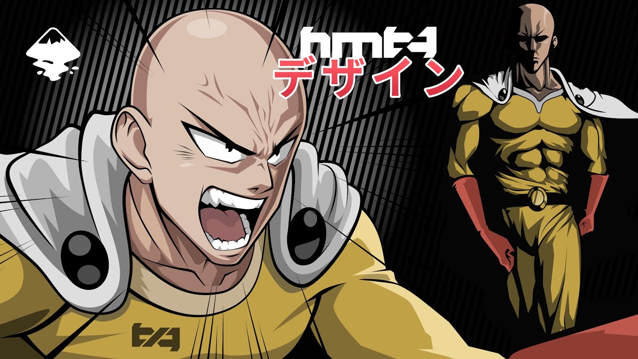 Drawing Saitama from One Punch Man in Inkscape | Timelapse