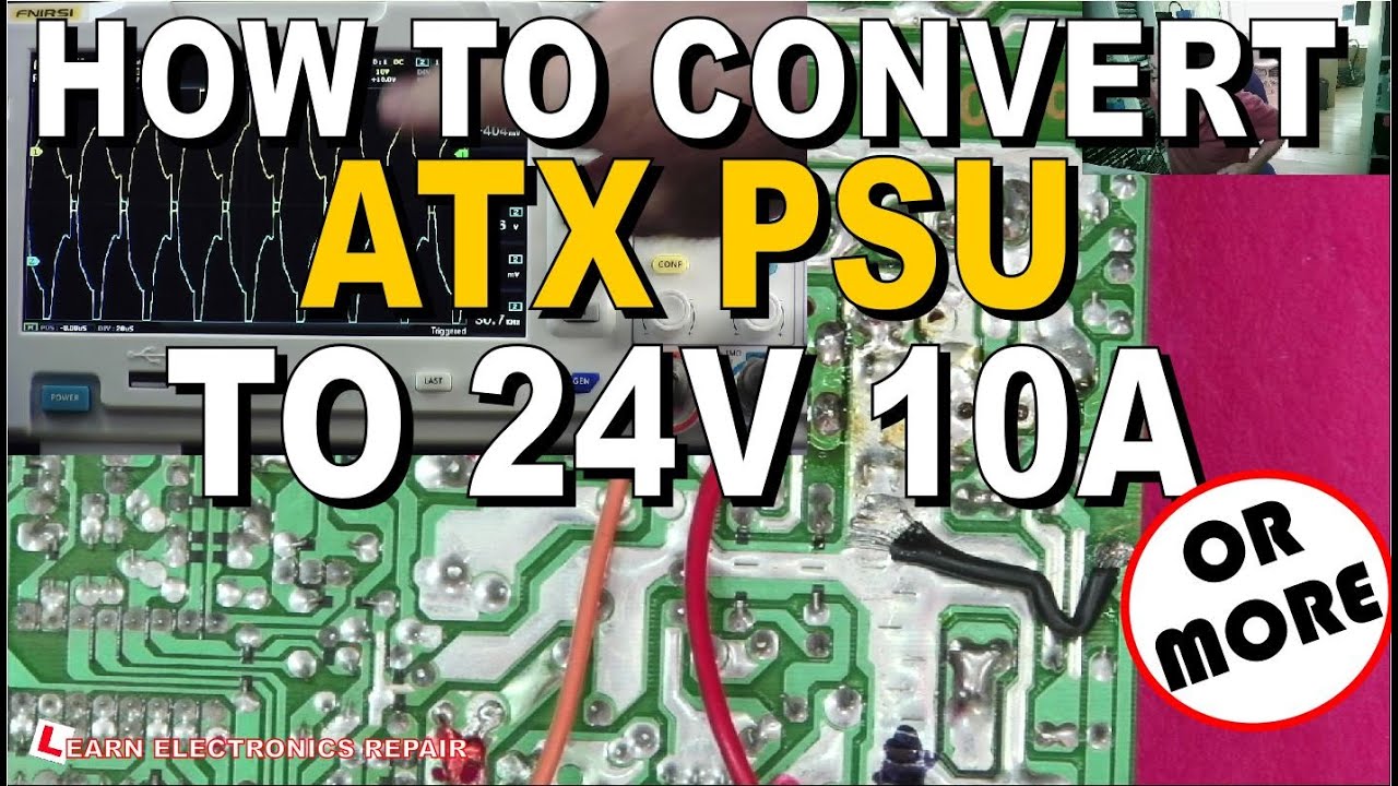 Как переделать блок питания ATX на выход 24 В или +/-12 В при токе 10 А и более! Модификация блок...
