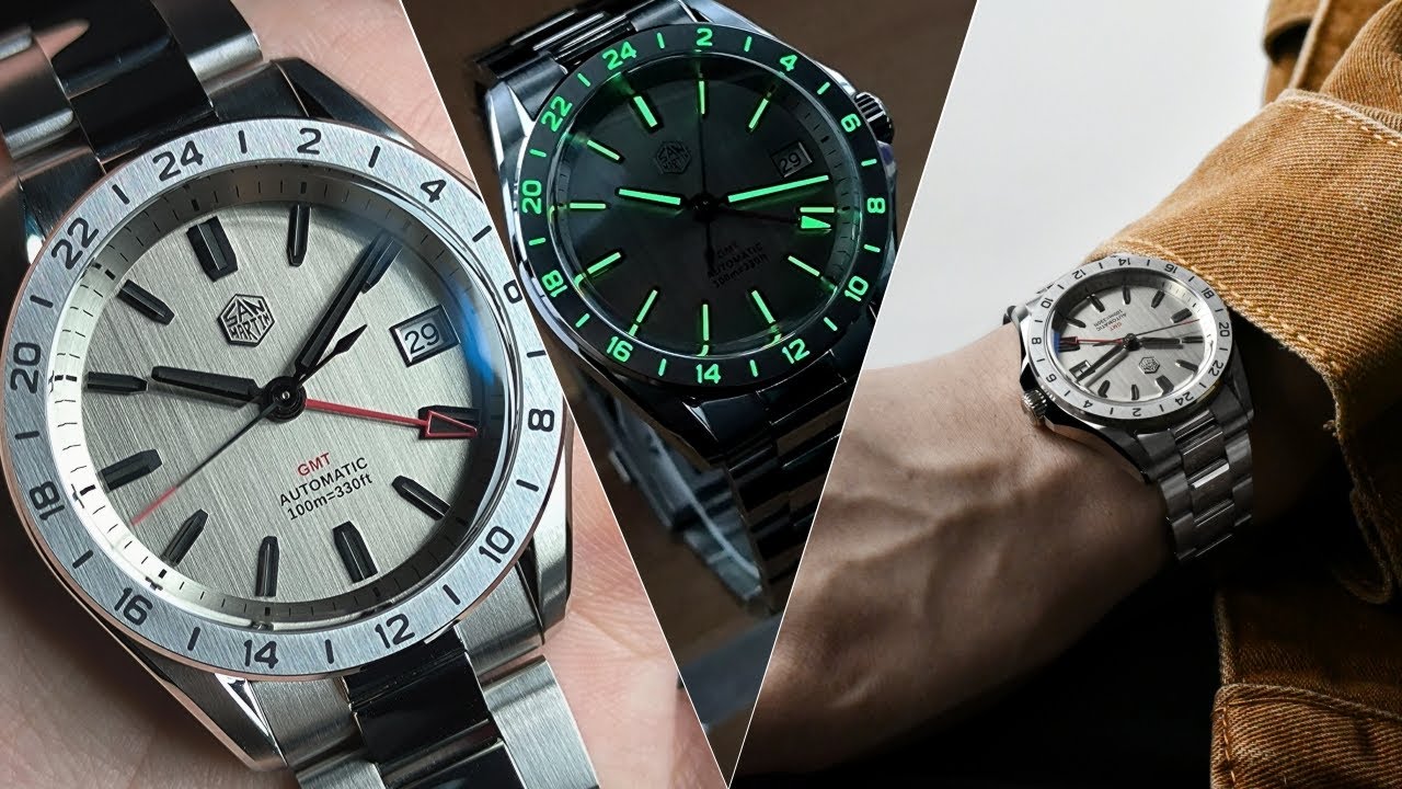 San Martin SN0129 Updated! New black material (green lumens)! 39mm GMT watches #chinesewatches